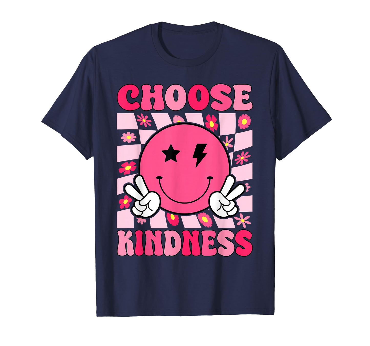 Be Kind Choose Kindness Retro Groovy Inspirational T-Shirt