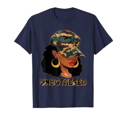Unbothered Black Woman Melanin African Black History Month T-Shirt