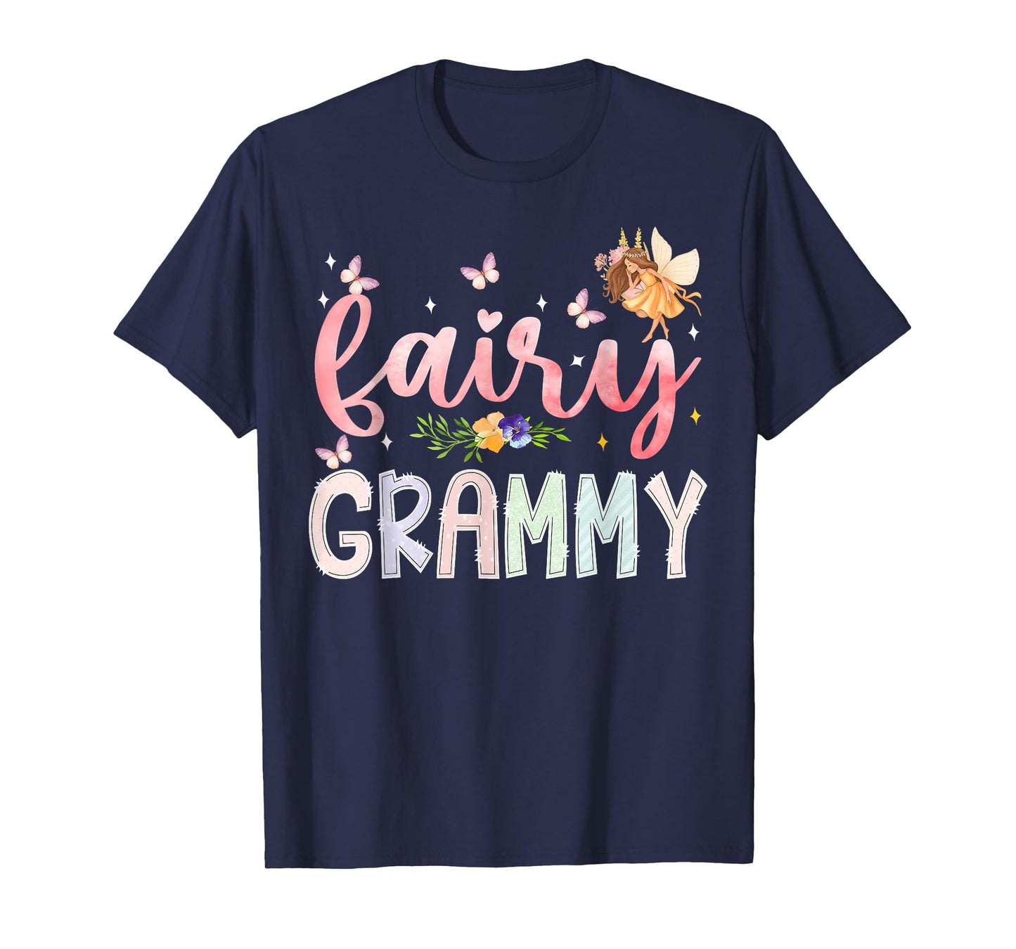 Fairy Grammy Magical Floral Birthday Girl Fairytale Family T-Shirt