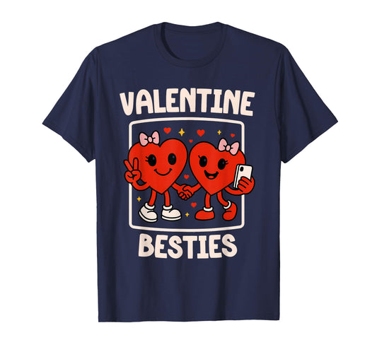 Valentine Twinning with My Bestie Friends Matching Girls T-Shirt