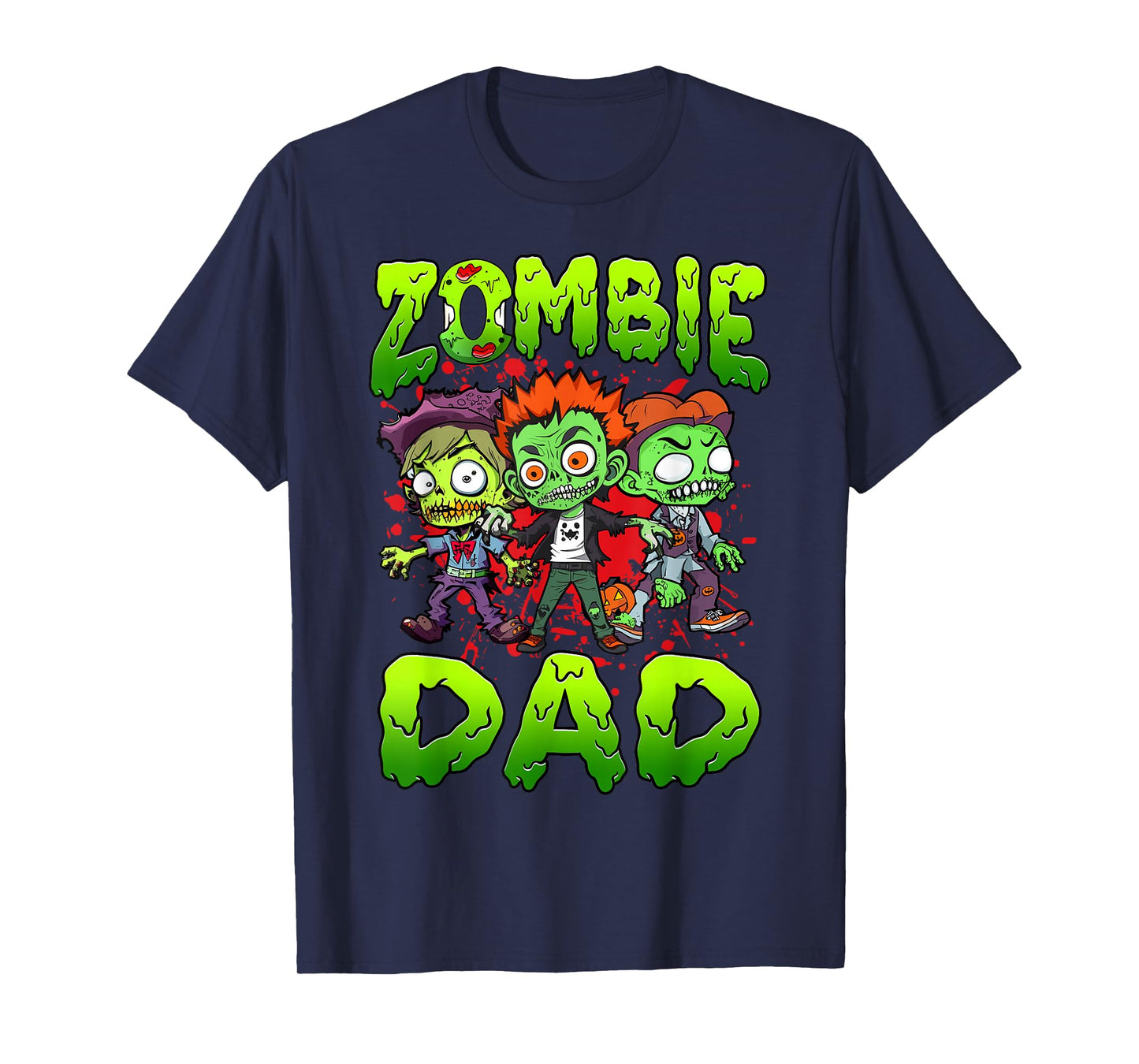 Zombie Dad Halloween Costume Family Matching T-Shirt