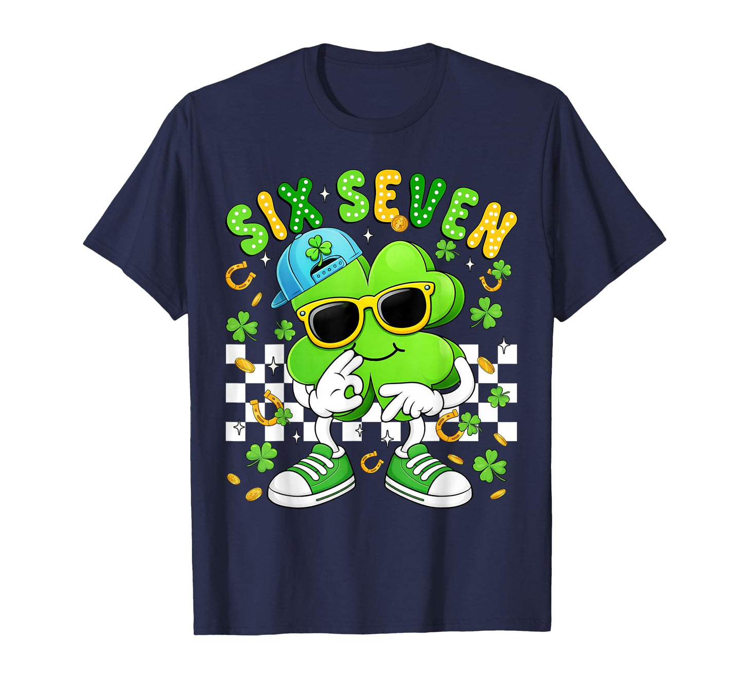 Funny 6 7 Meme 67 Six Seven Bruh St Patricks Day Boys Kids T-Shirt