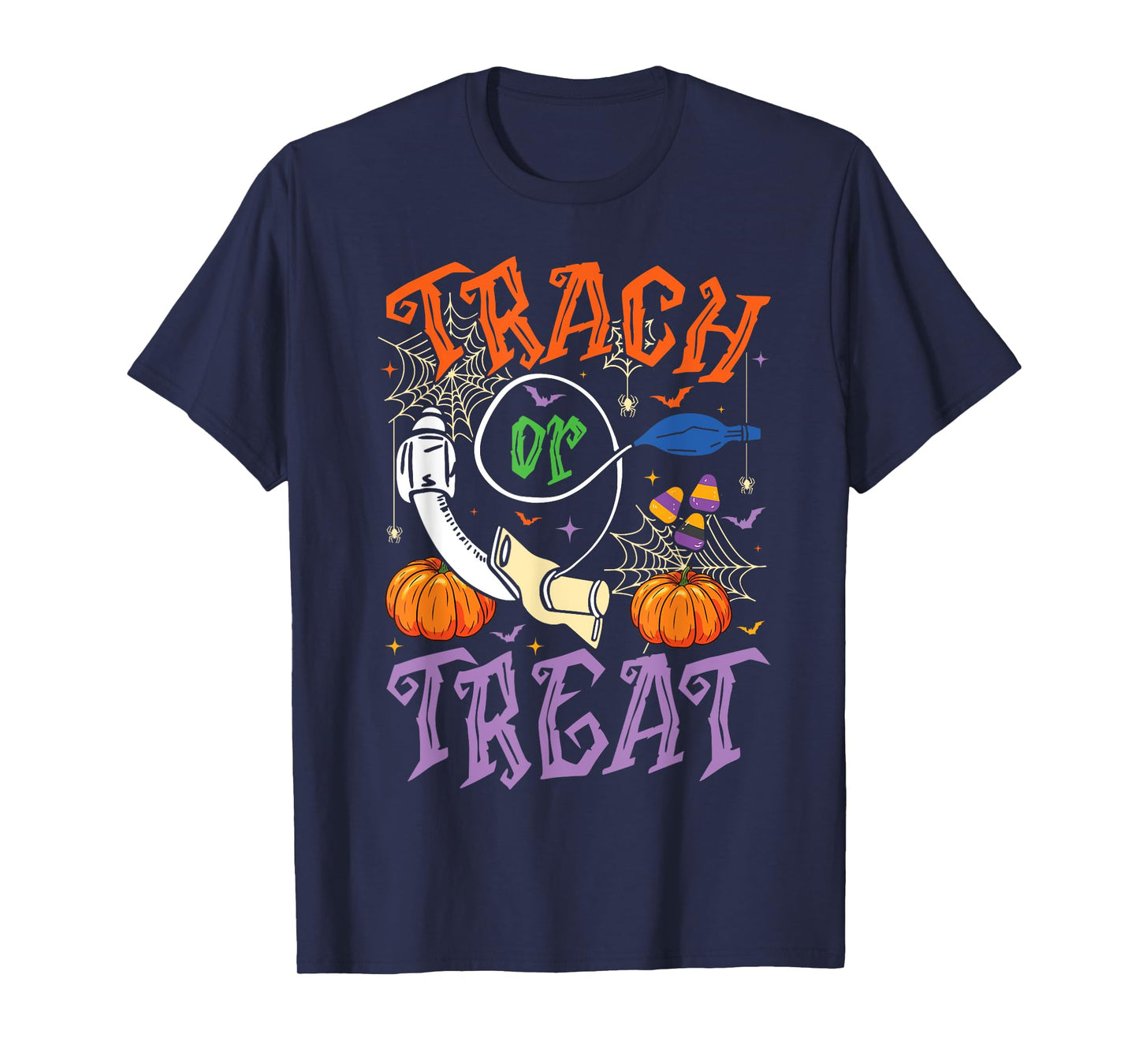 Respiratory Therapist Trach or Treat ICU RN Halloween Nurse T-Shirt