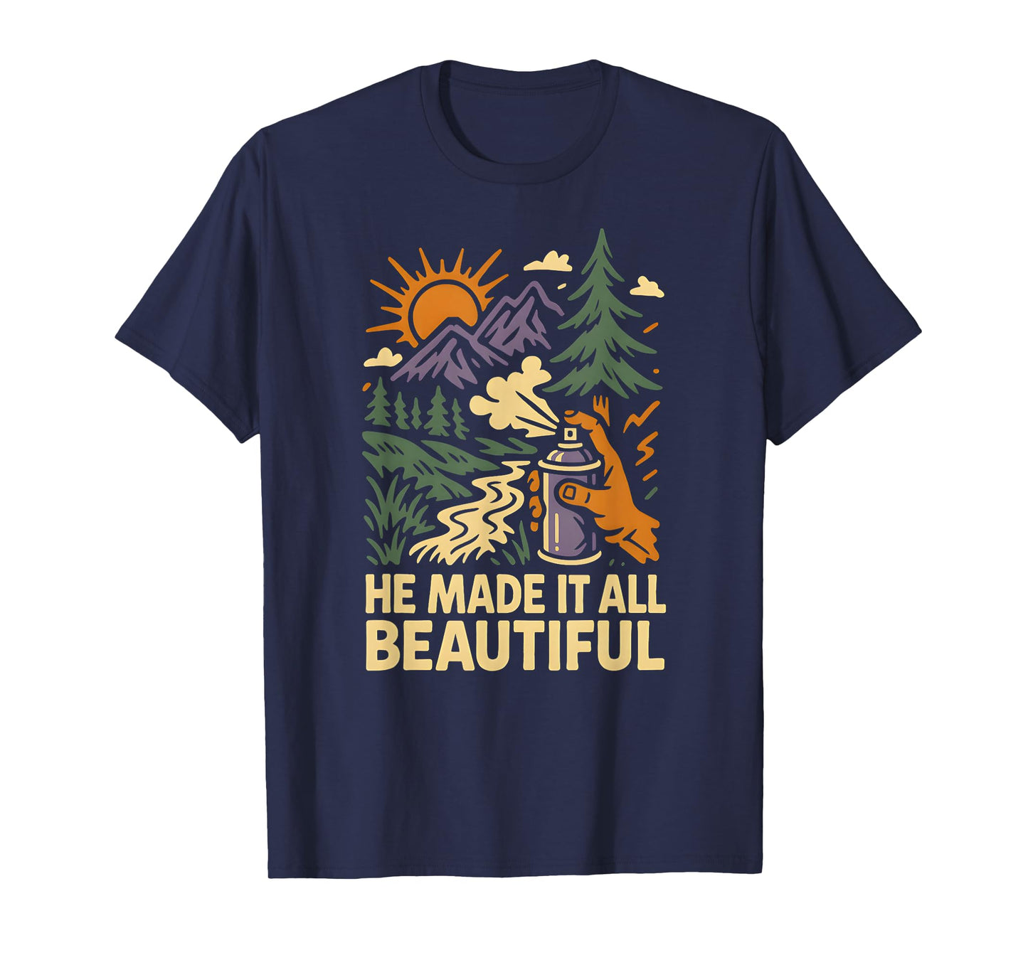 Nature He Made It All Beautiful Vintage Womens Christian T-Shirt
