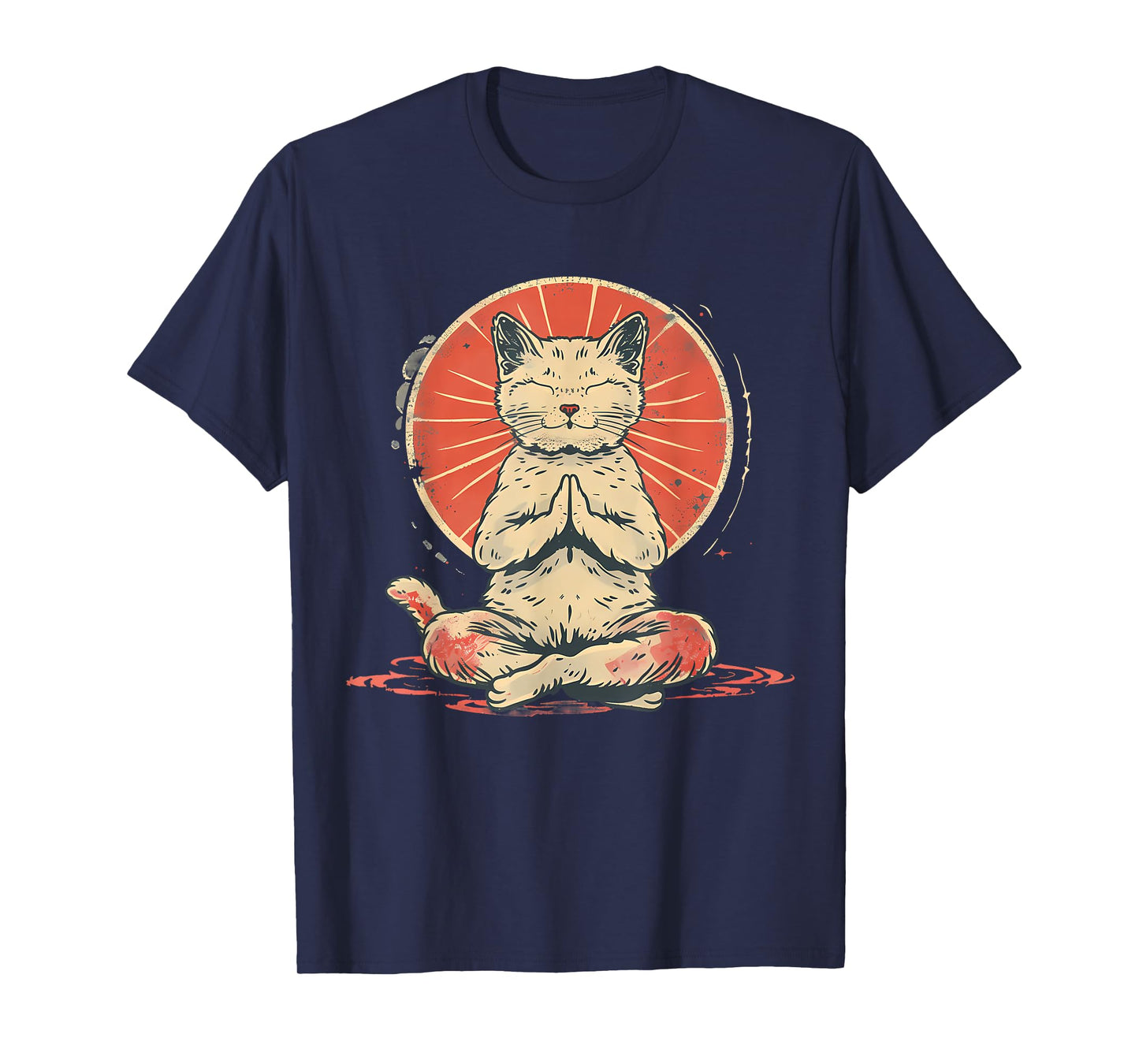 Cat Meditation Zen Buddha Spirituality Hindu Buddhist T-Shirt for Men Women Kids