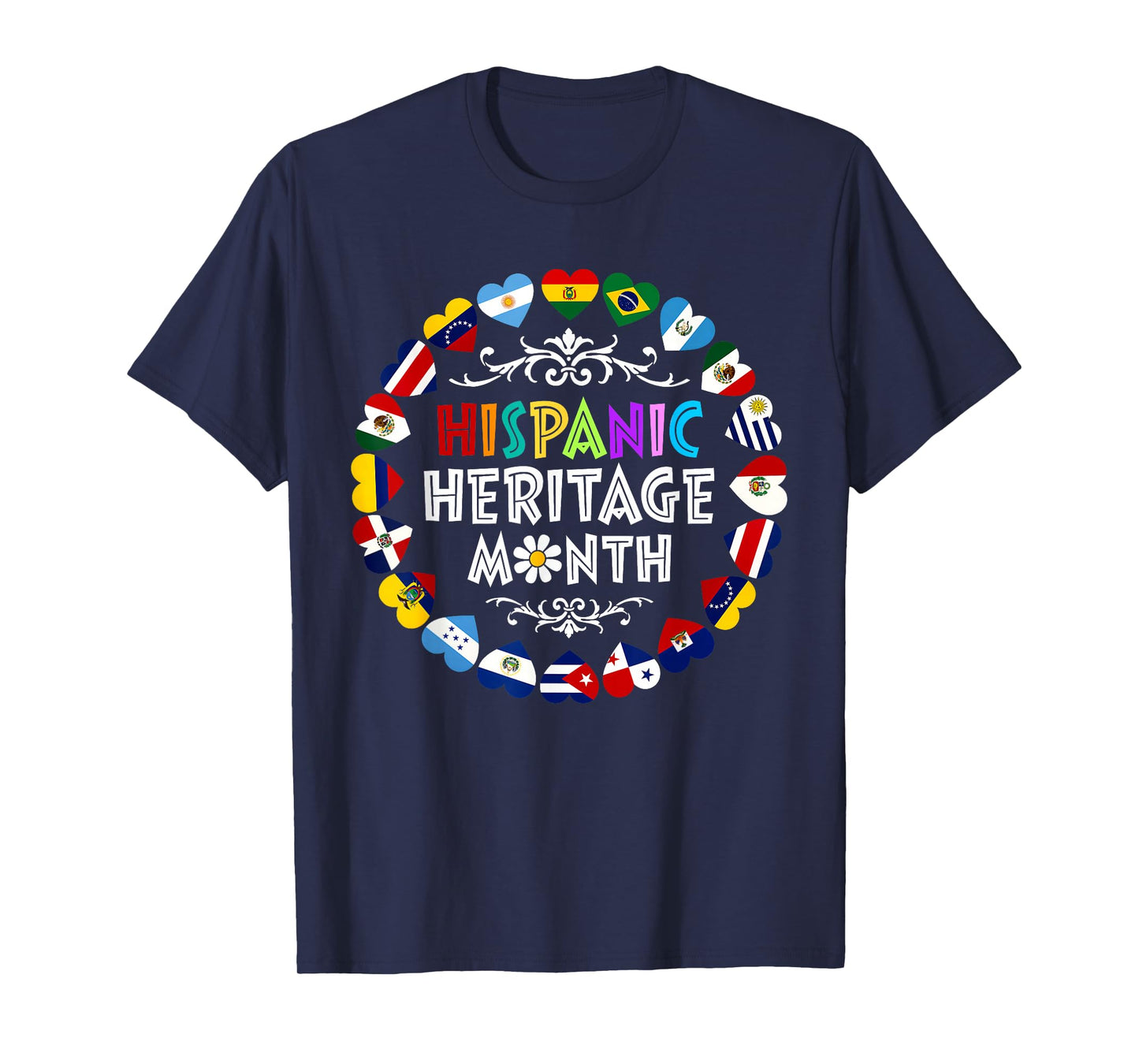 Hispanic Heritage Month All Latin Countries Boys Girls Kids T-Shirt