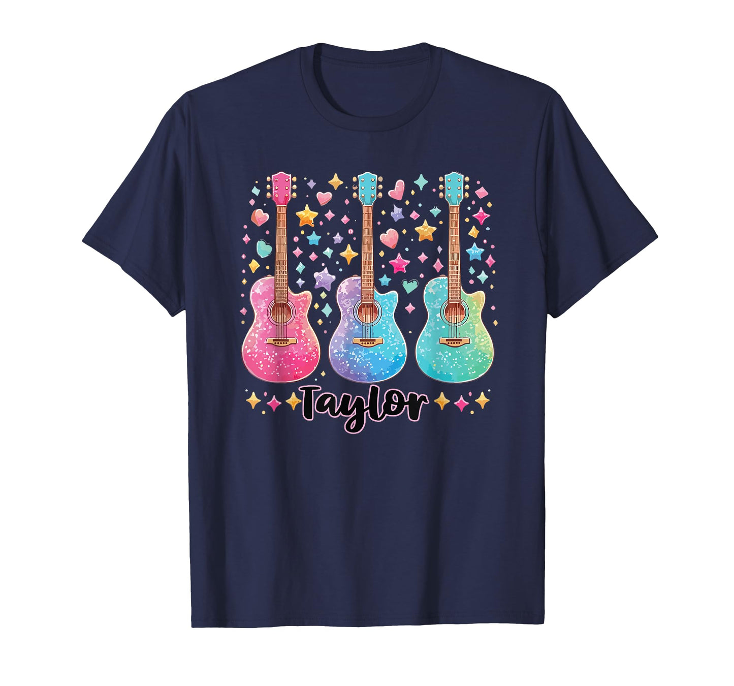 Girl Taylor First Name Personalized Groovy 80's Pink T-Shirt