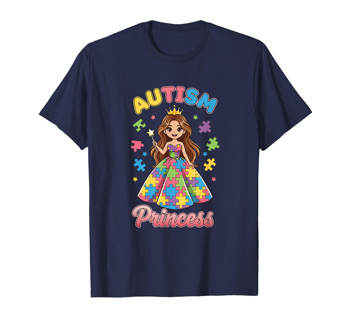 Daughter Autism Princess, Proud Autistic Girl Autism Awaren T-Shirt