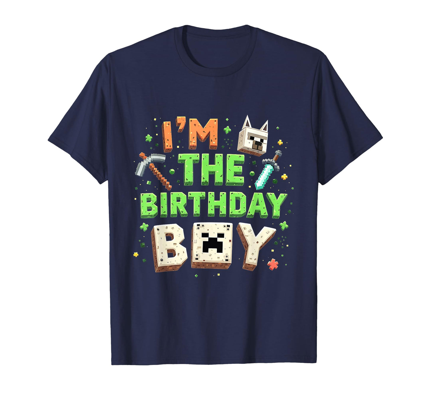 Bday Party I'm The Birthday Boy Video Gamer Pixel Number T-Shirt