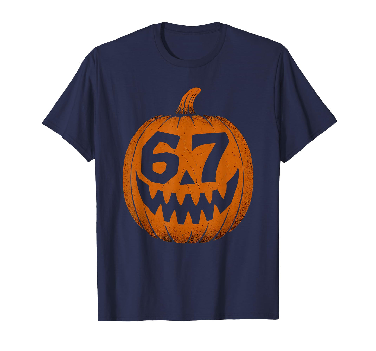 67 Meme Halloween Pumpkin 6 7 Brainrot Six Seven Teen Boys T-Shirt