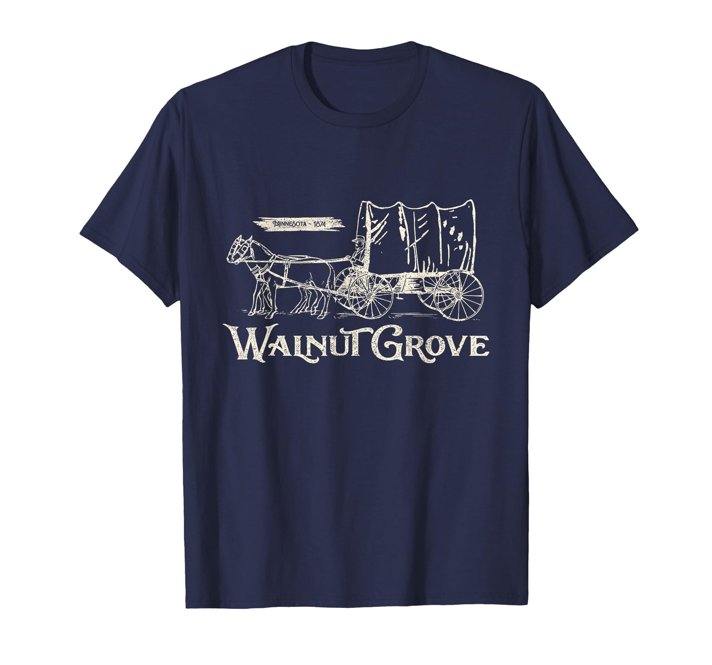 Walnut Grove Minnesota USA est. 1874, Prairie Wagon T-Shirt