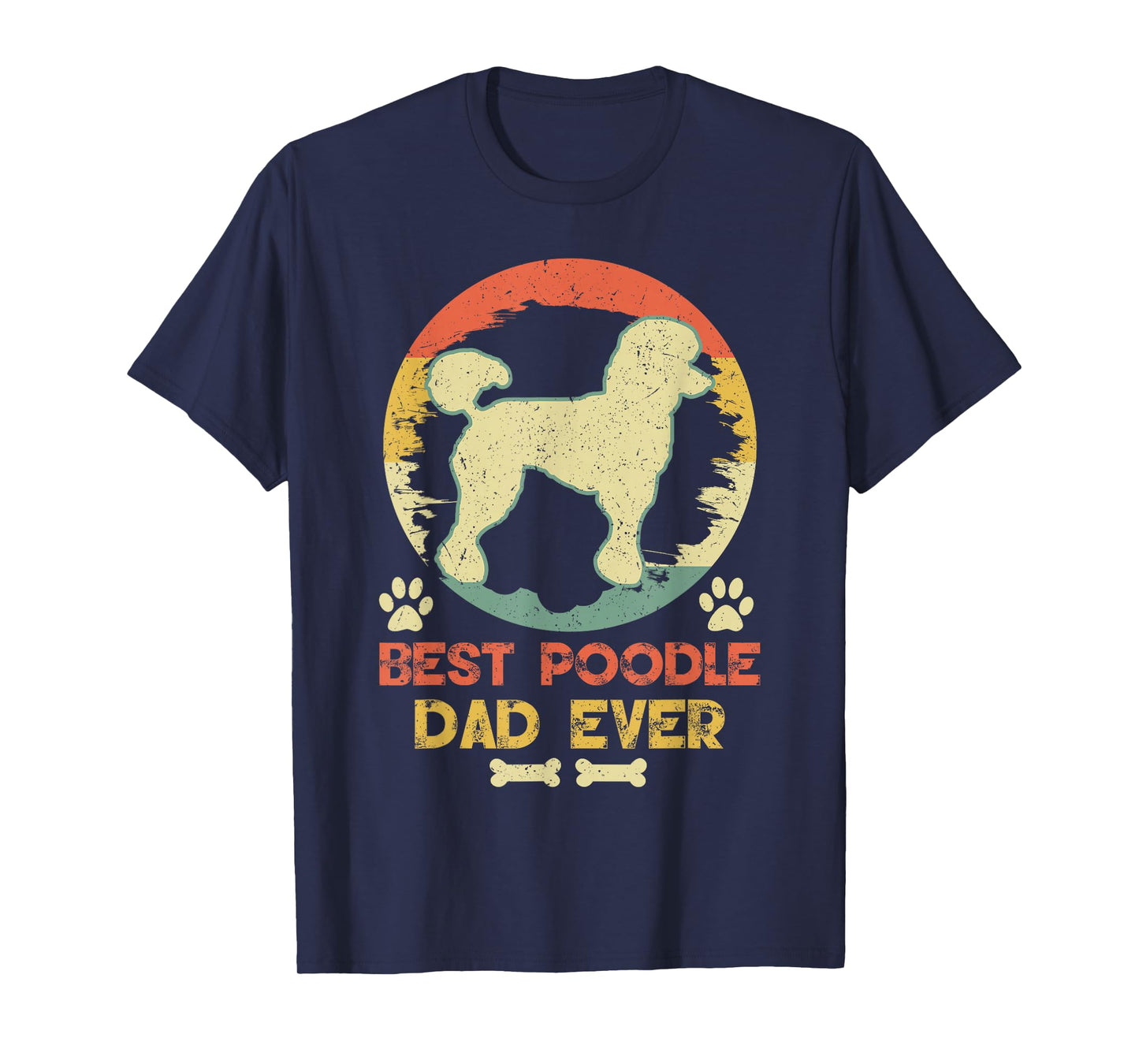 Best Poodle Dad Ever Vintage Poodle Lover T-Shirt