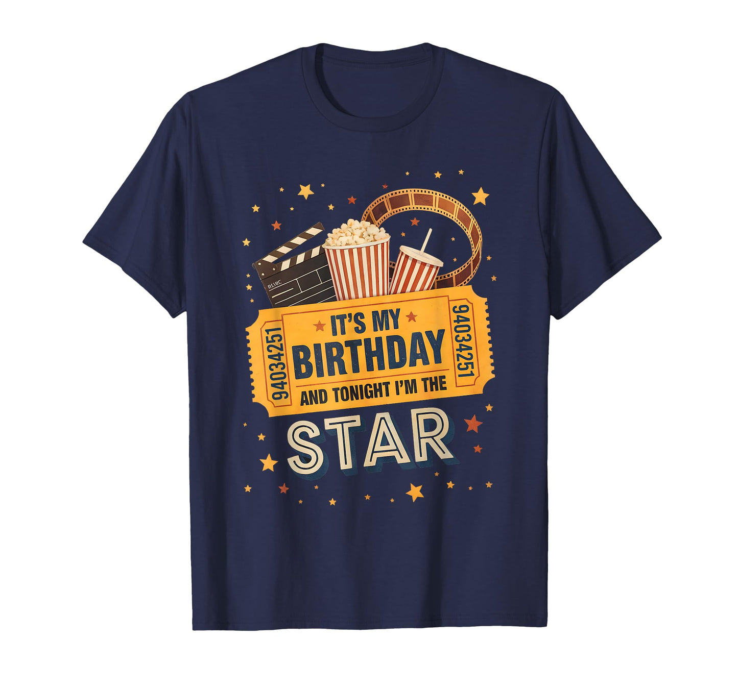 Movie Birthday Party Theme Family Movie Night Boys Girls T-Shirt