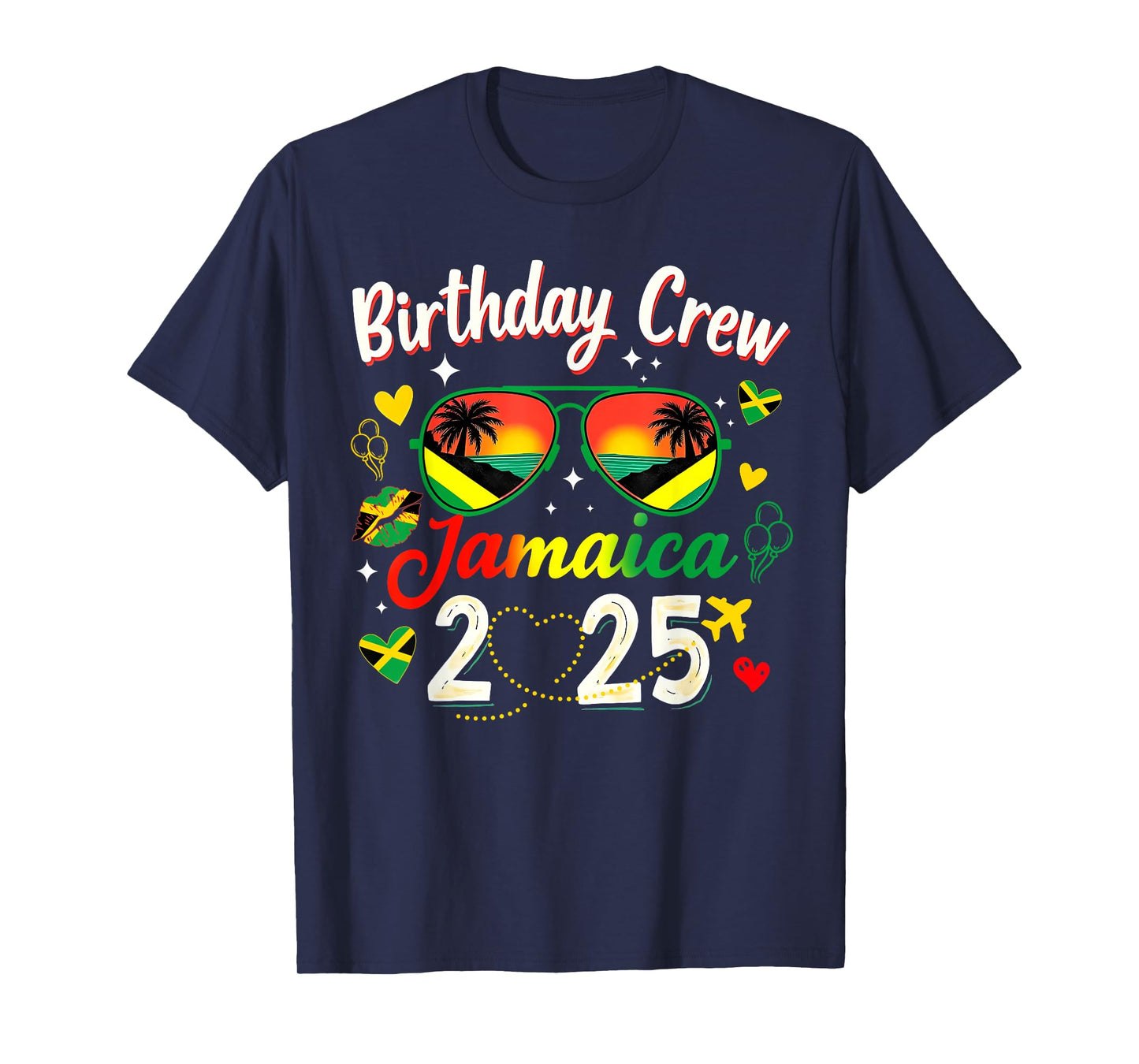 Birthday Crew Jamaica 2025 Family Reunion & Girls Trip T-Shirt