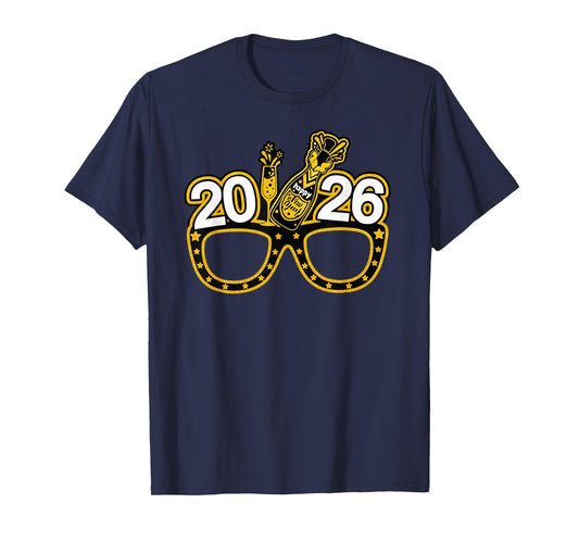 2026 Eyeglasses for New Year’s Eve Party Funny Party Glasses T-Shirt