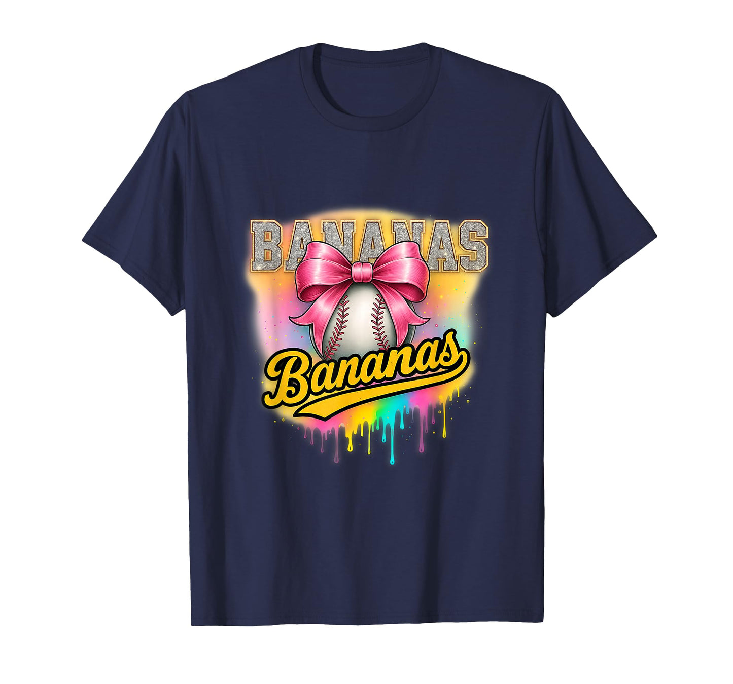 Vintage Retro Bananas Name Coquette Bow Gifts T-Shirt
