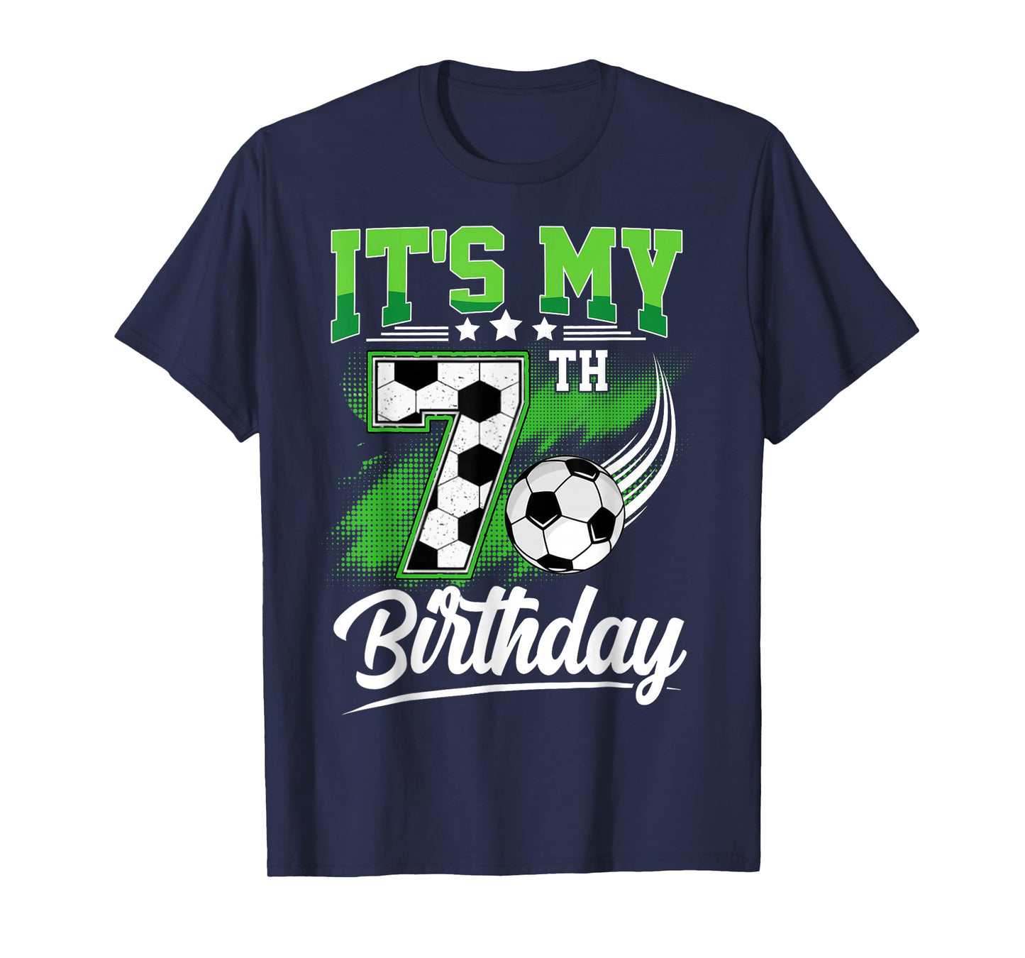 It's My 7th Birthday Boy Soccer Ball 7 Year Old Birthday T-Shirt