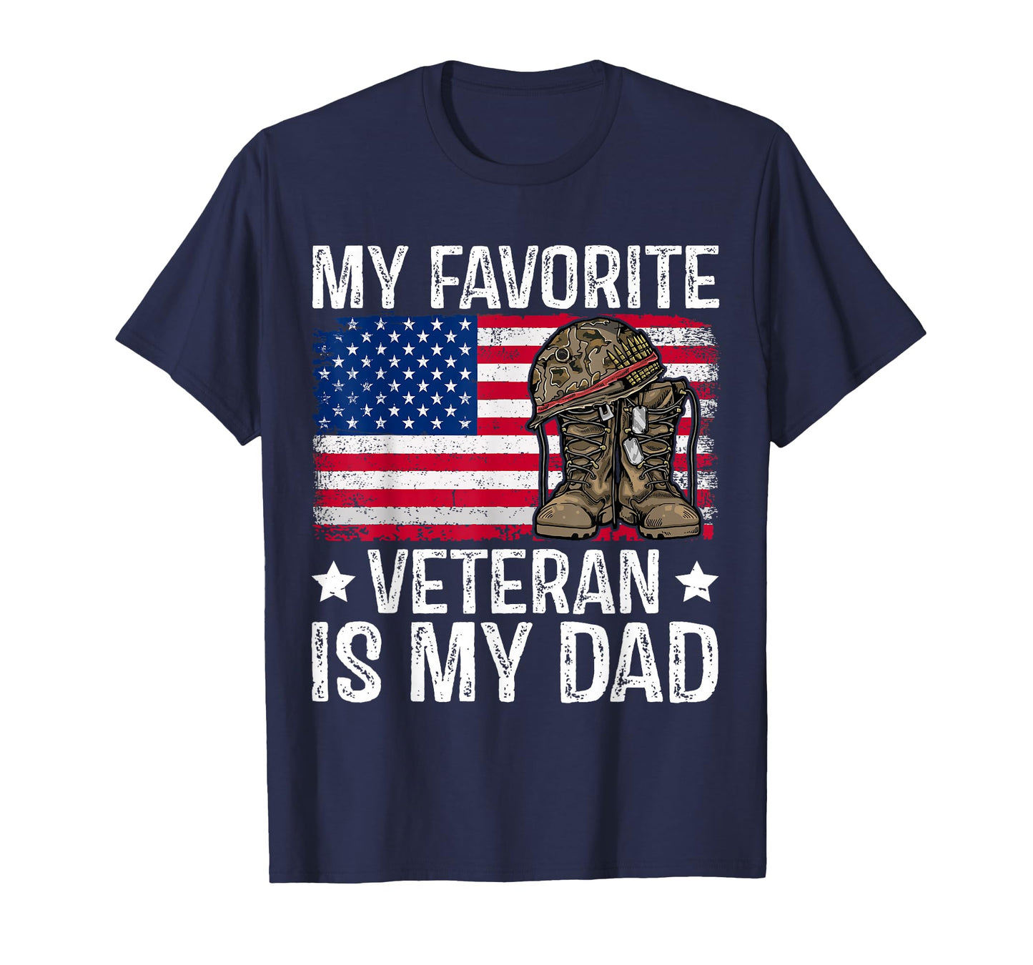 my favorite veteran is my dad army military veterans day T-Shirt