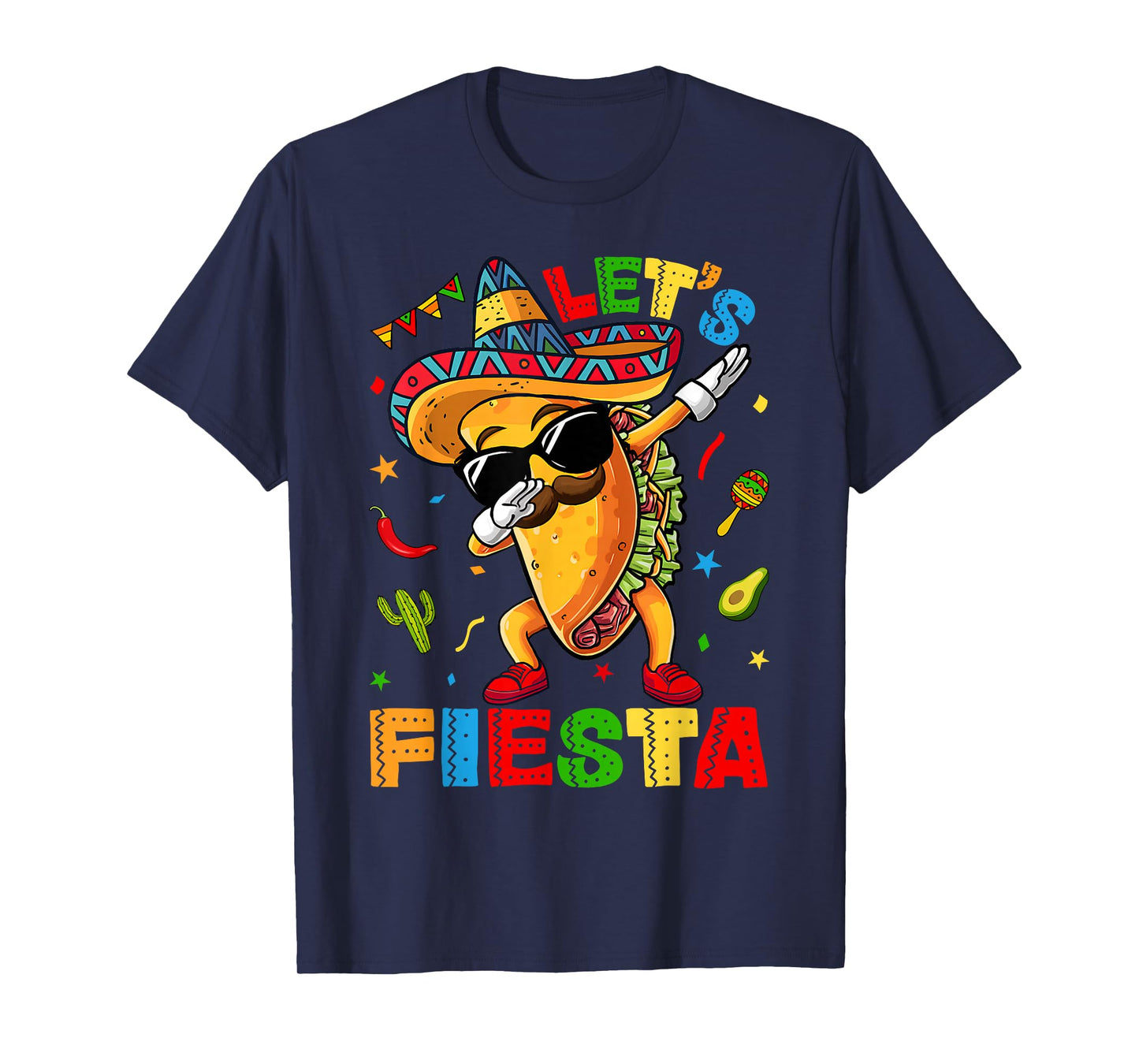 Let's Fiesta Tacos Dabbing Cinco De Mayo Mexican Dab Boy Kid T-Shirt