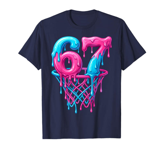 67 Basketball Drip Six Seven Funny T-Shirt