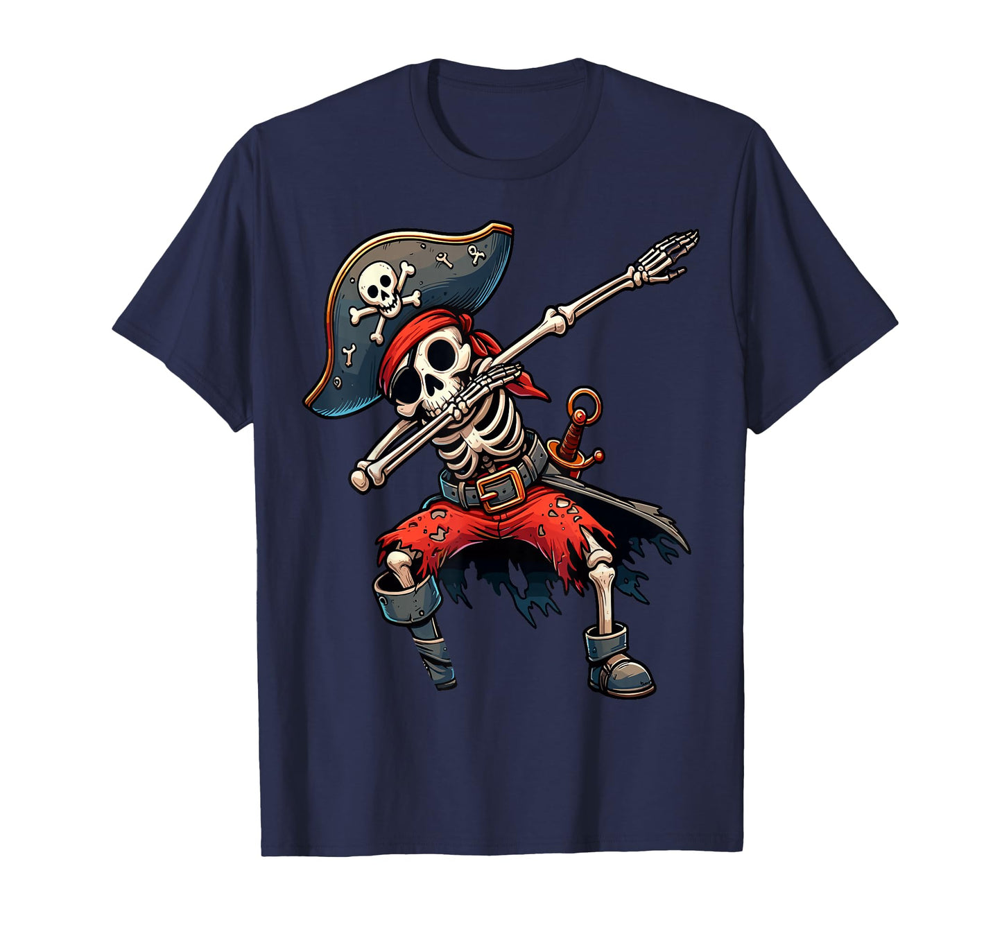 Dabbing Skeleton Pirate Kids T-Shirt
