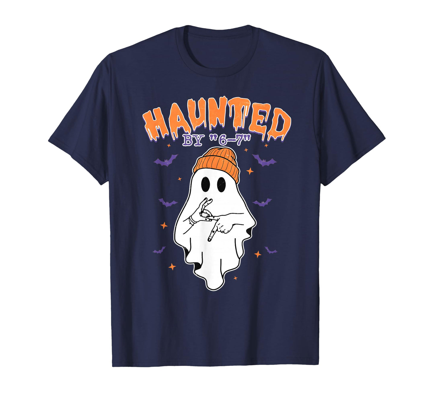 Meme Halloween Haunted by 6 7 Six Seven Gen Alpha Z 67 T-Shirt