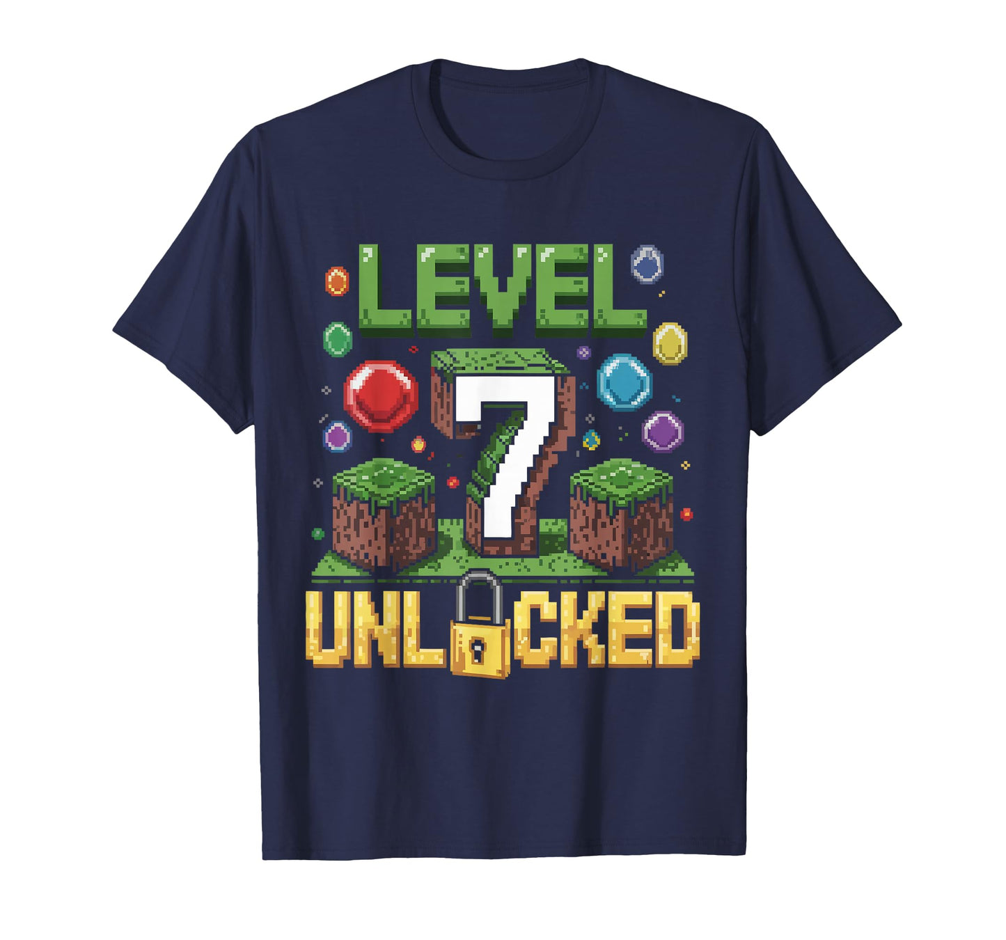 Birthday Children Shirt Level 7 Unlocked Games T-Shirt
