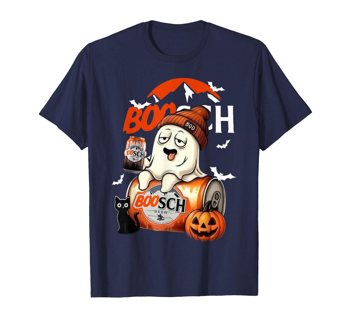 Boo Ghost Halloween Beer Party Drinking Spooky Season Men T-Shirt