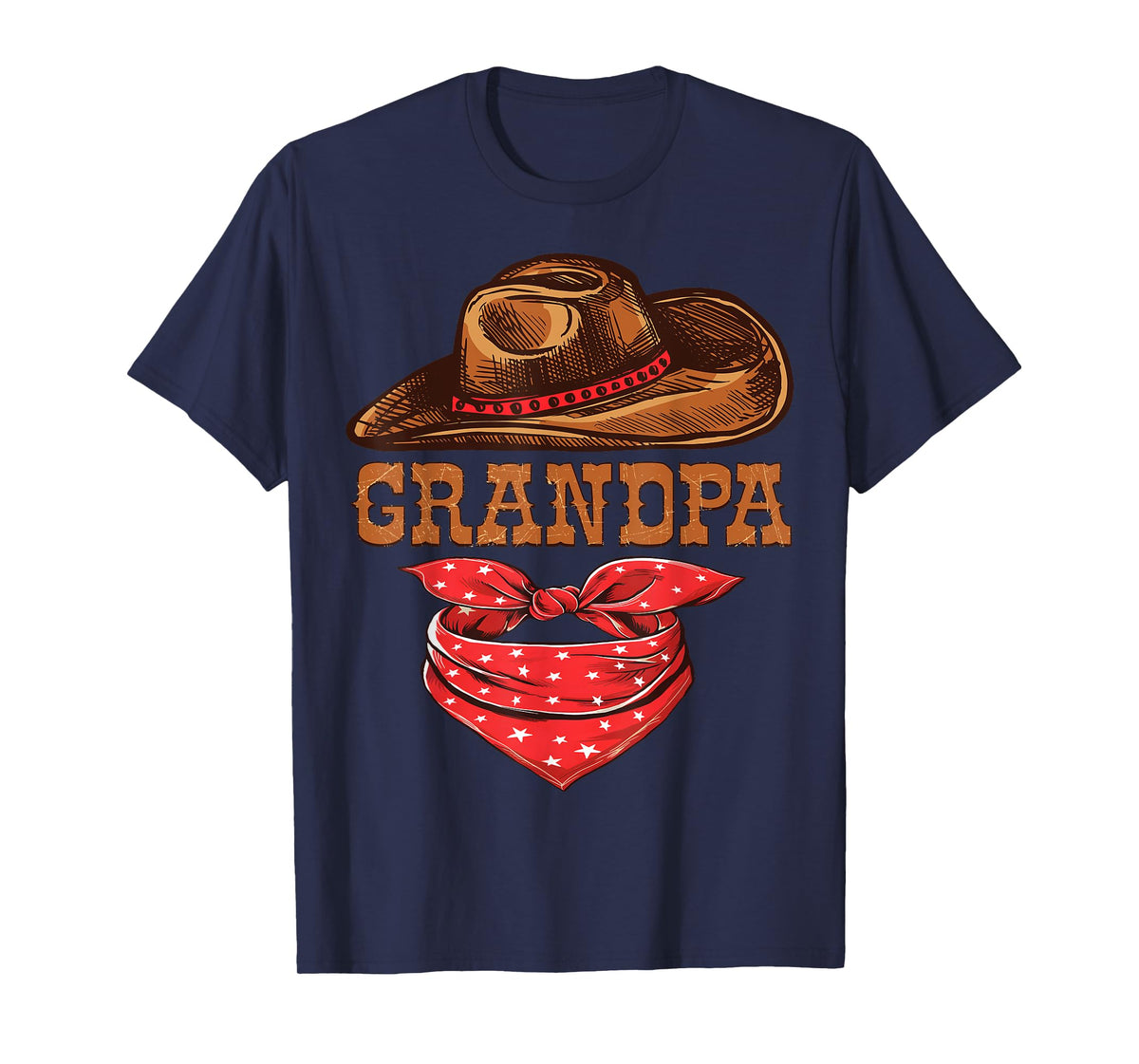 Grandpa Western Birthday Cowboy Cowgirl Family Matching T-Shirt
