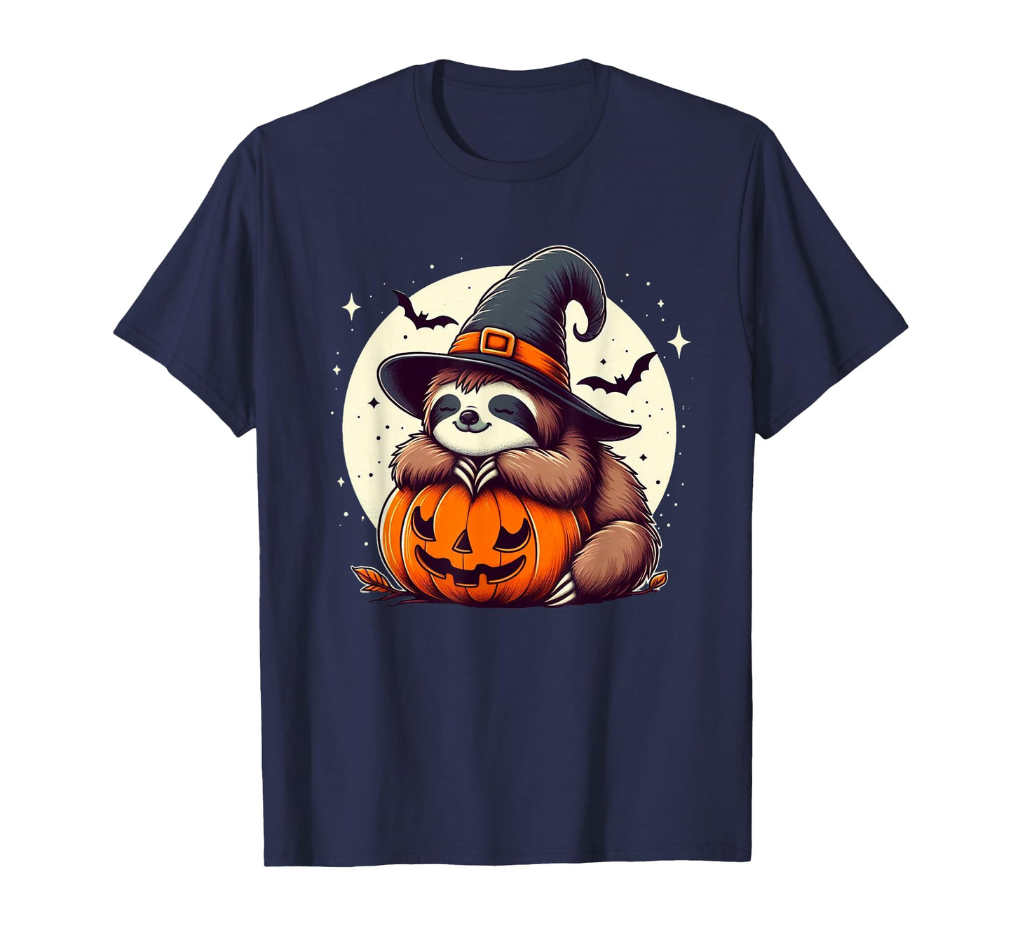 Halloween Pumpkin Cute Sloth Halloween T-Shirt