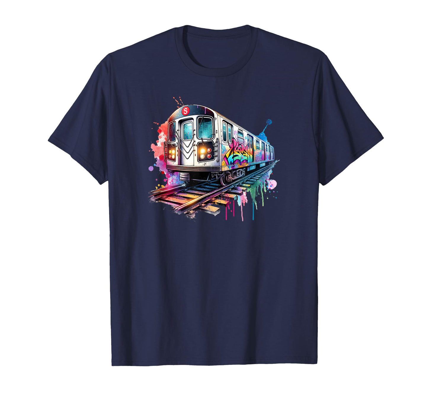 New York trains watercolor style, NYC subway car retro T-Shirt