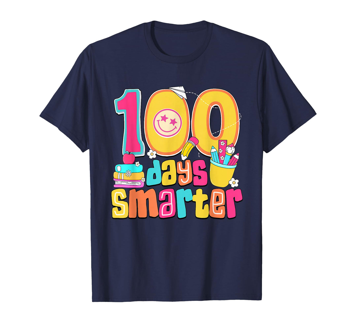 100th Day of School Shirt 100 Days Smarter Teacher Boys Girl T-Shirt