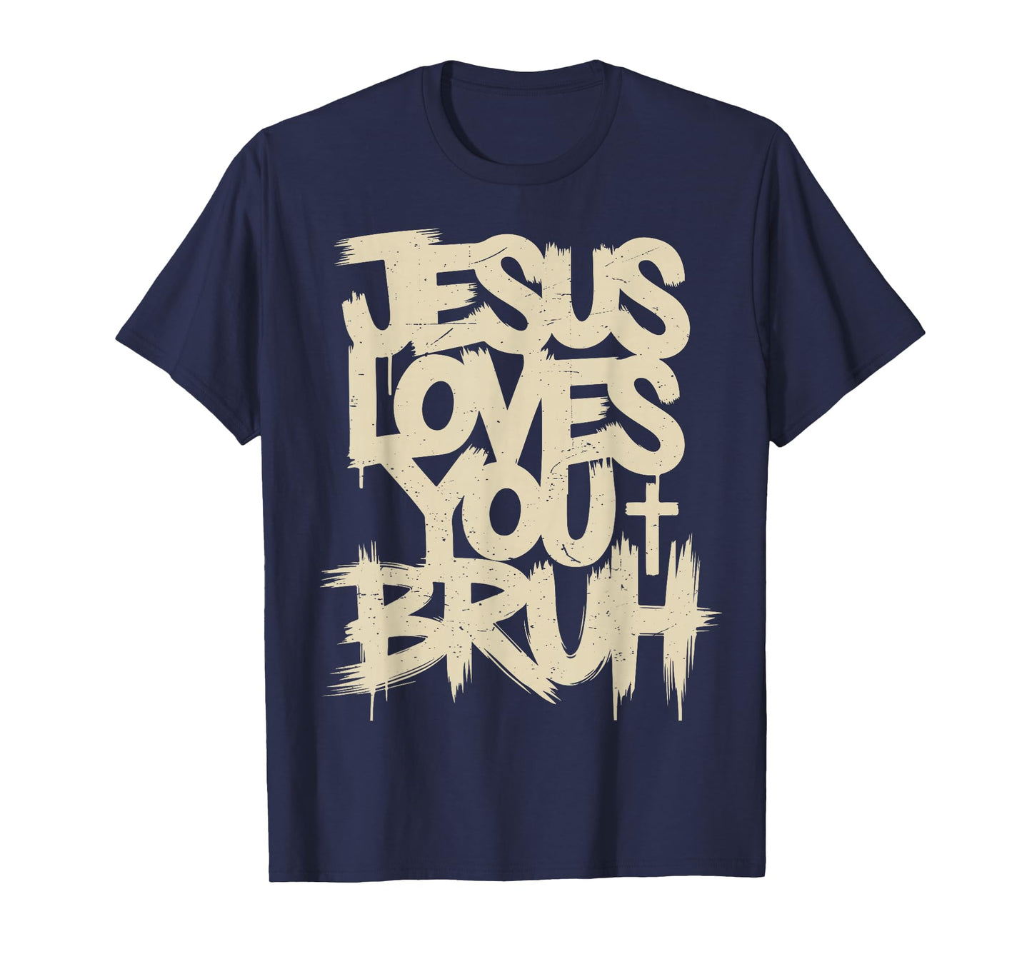 Boys Jesus Loves You Bruh Funny Christian Humor Faith T-Shirt