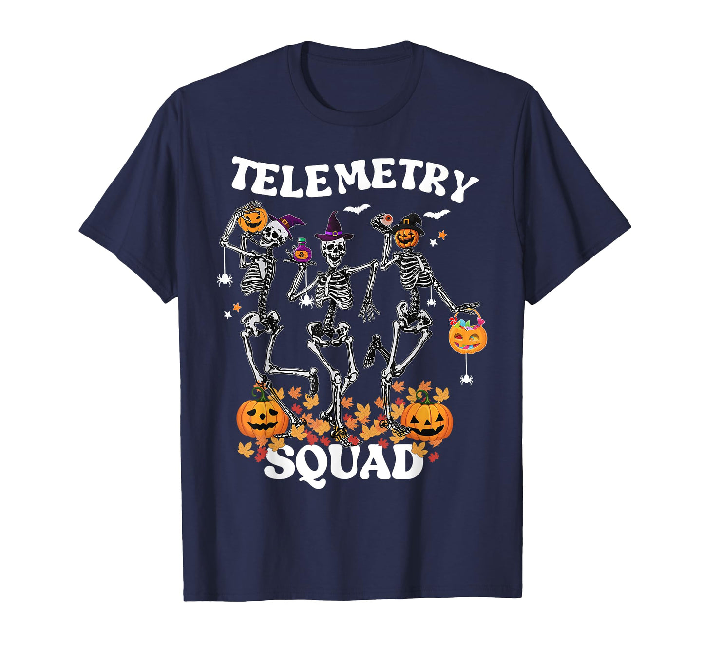 Telemetry Nurse Squad Medical Nursing Skeleton Dancing T-Shirt