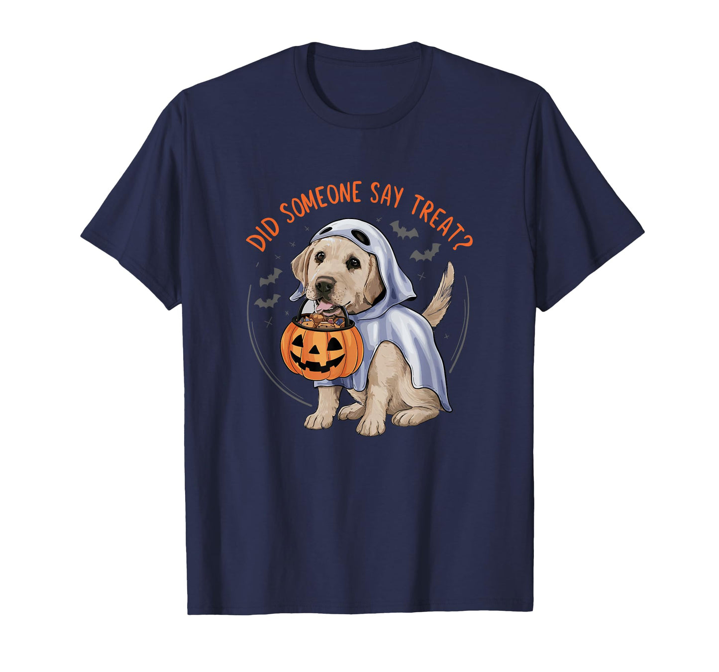 Ghost Labrador Puppy Treats Halloween Labrador Dog T-Shirt