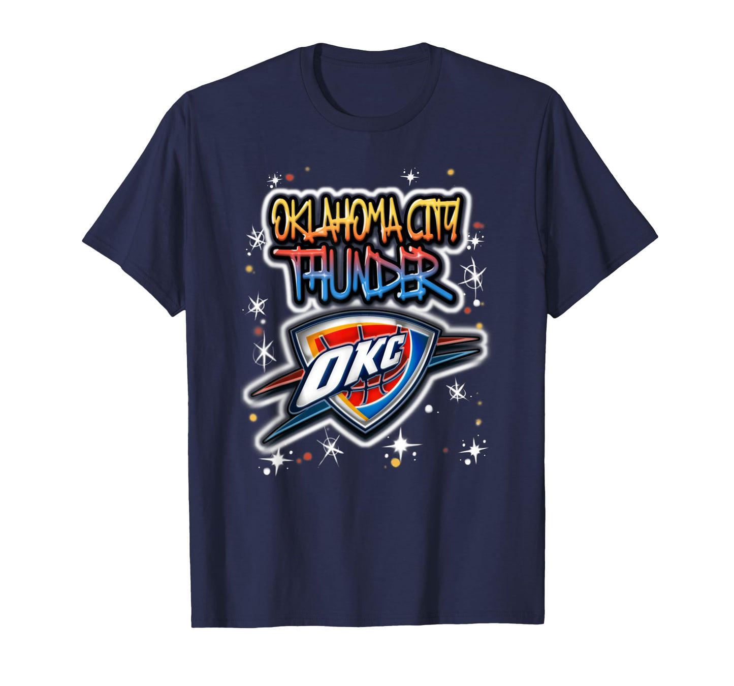 NBA Oklahoma City Thunder Airbrush Logo T-Shirt