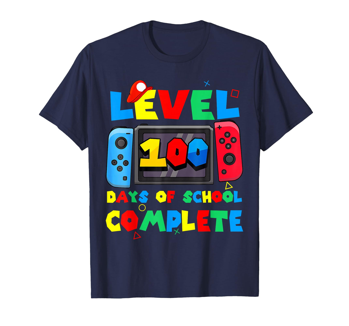 Game Controller Level 100 Days of School Complete Boys Girls T-Shirt