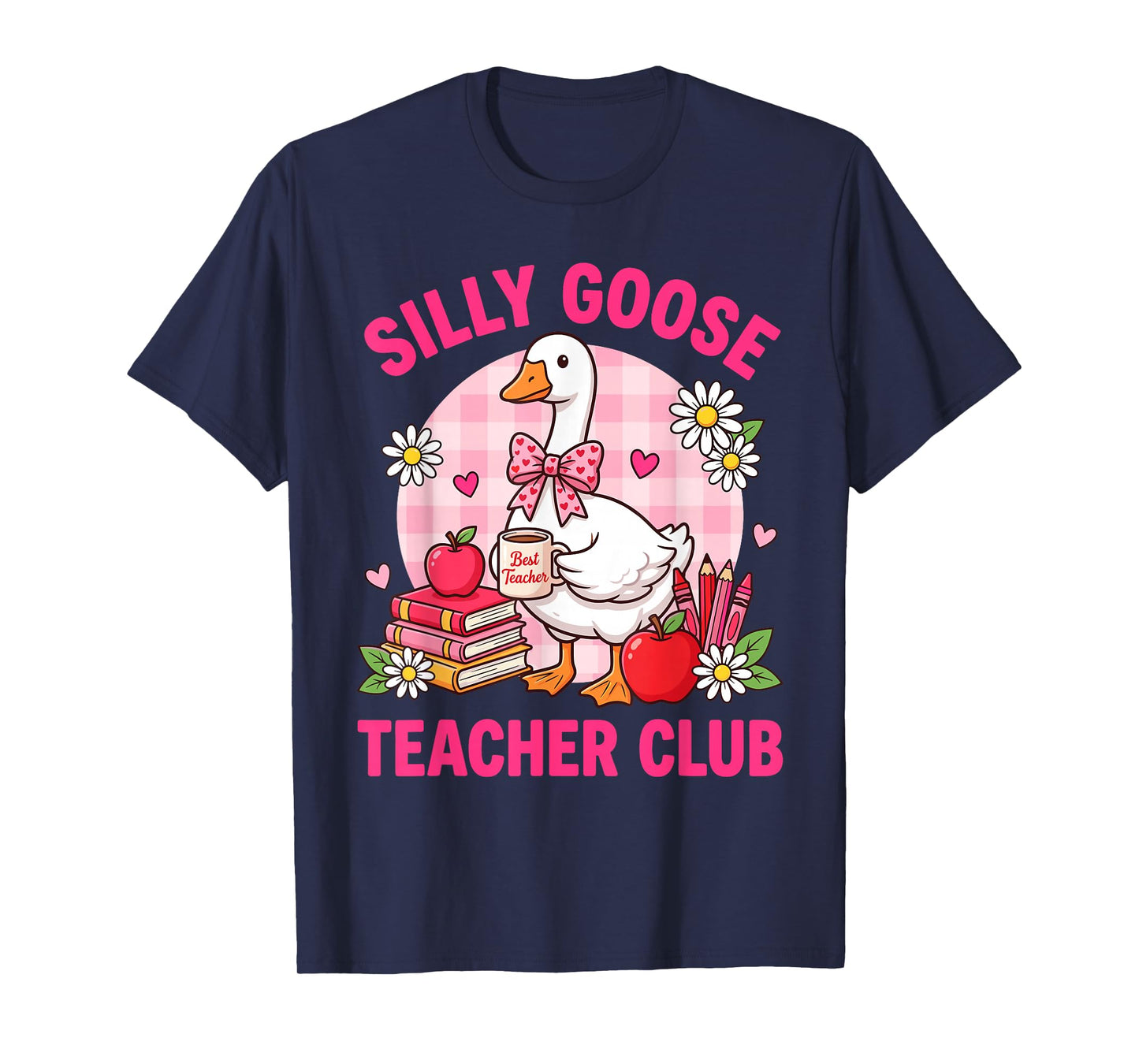 Heart Pink Bow Tie School T-Shirt