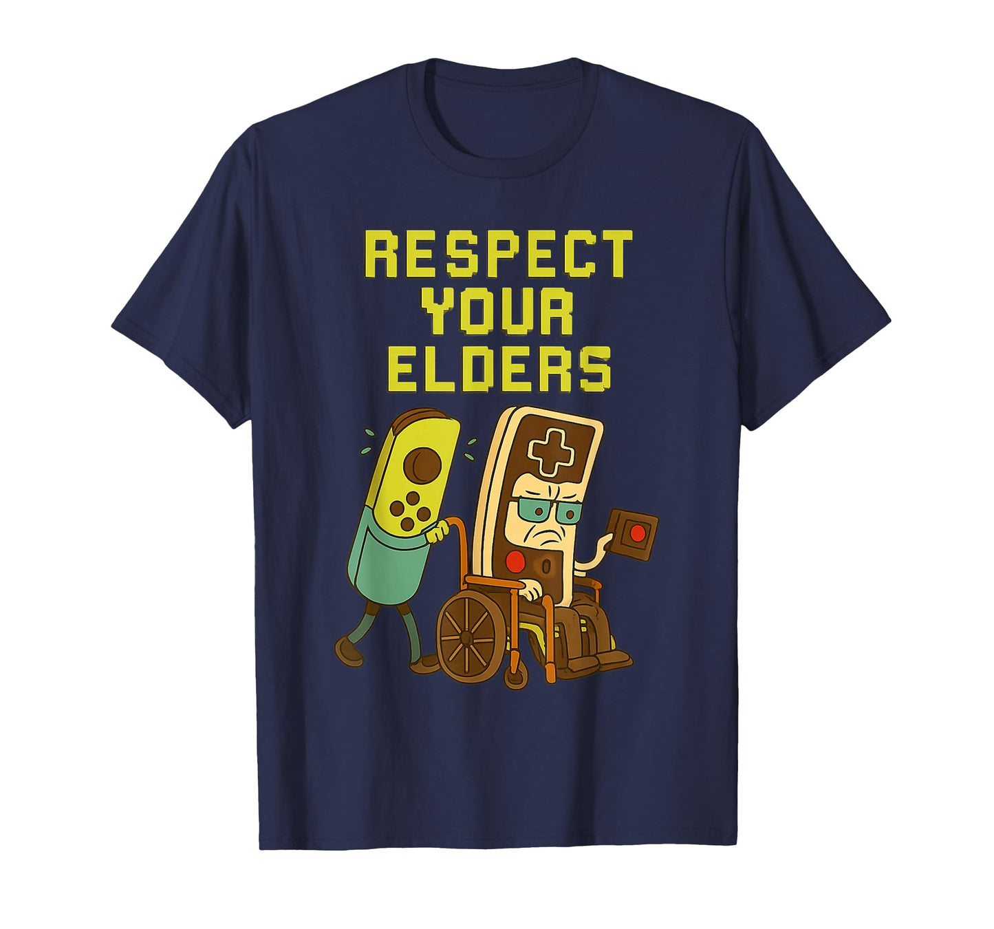 Respect Your Elders Retro Gaming Funny Gamer Controller 80s T-Shirt