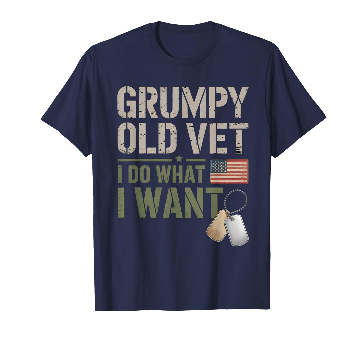 Grumpy Old Vet Old Veteran Patriotic T-Shirt