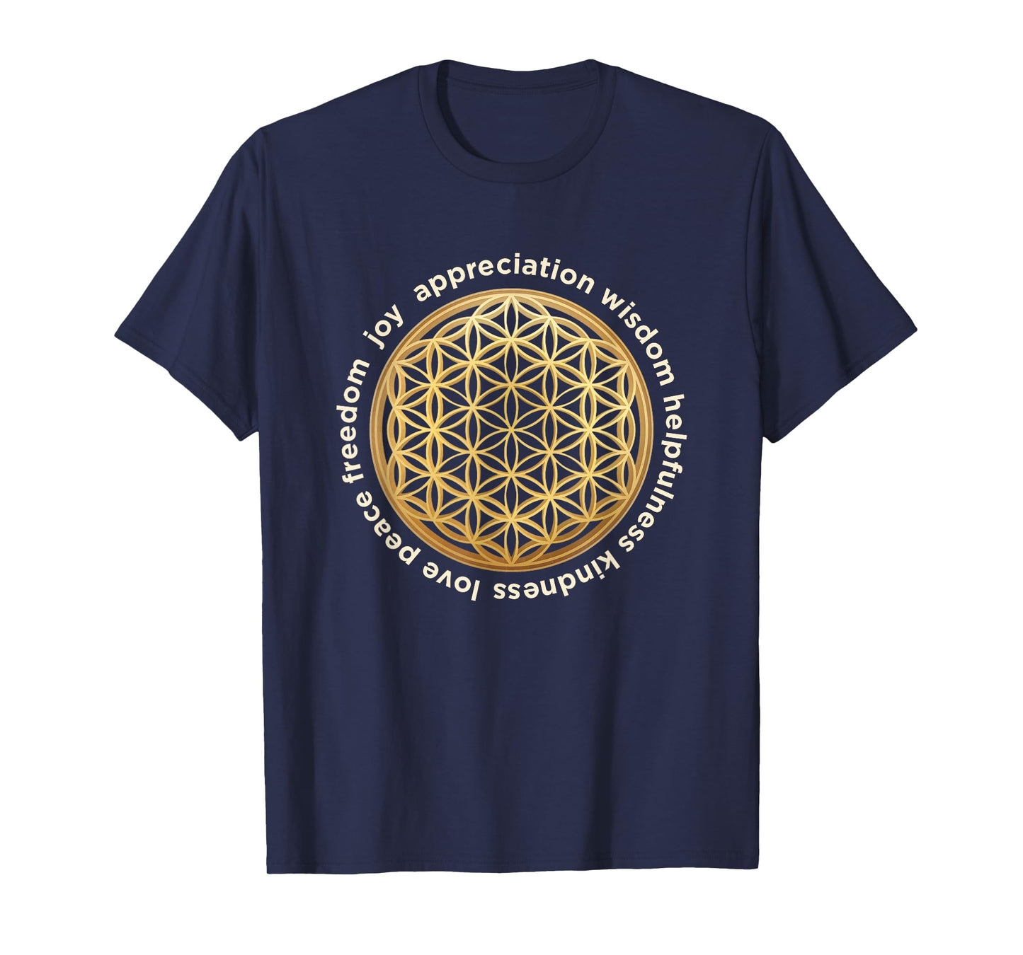 Spiritual Flower of Life Sacred Geometry Esoteric Yoga T-Shirt