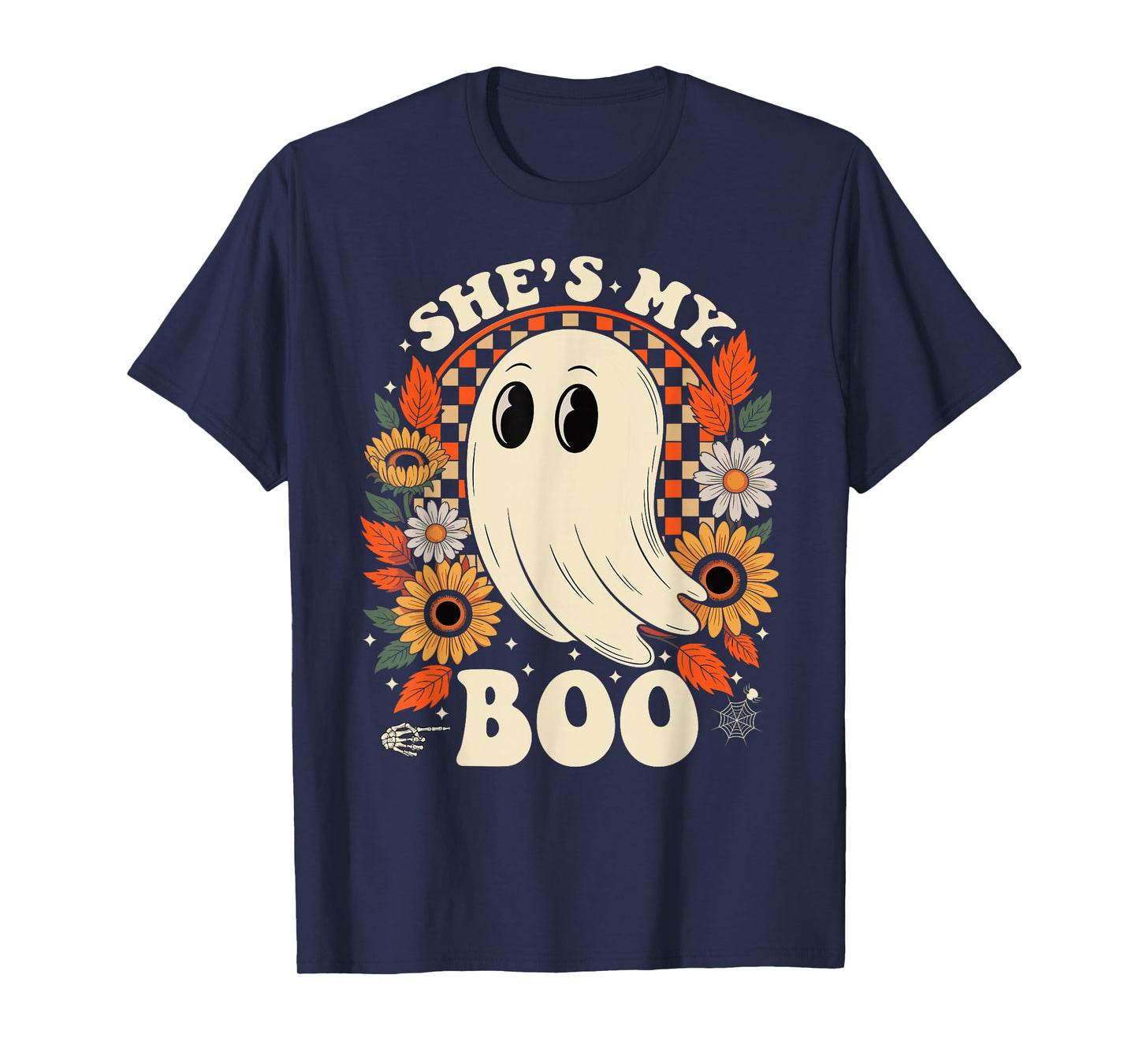 Couples She's My Boo Skeleton Matching Couple Halloween T-Shirt