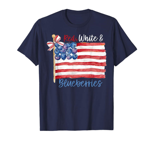 Red White and Blueberries for Supporters Men Women Food Pun T-Shirt