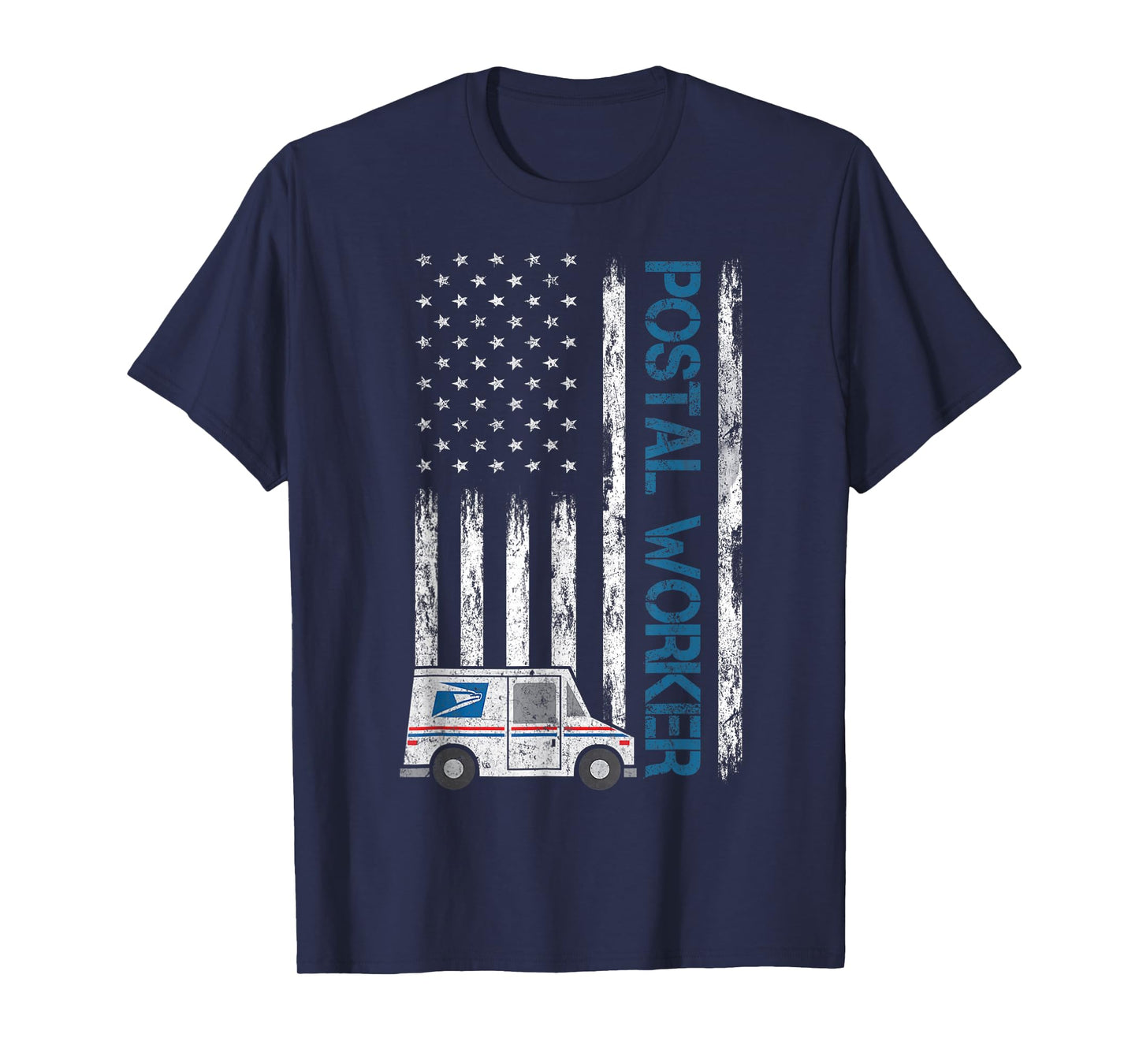 USA Flag Patriotic Postal Worker Mailman Mail Lady Novelty T-Shirt