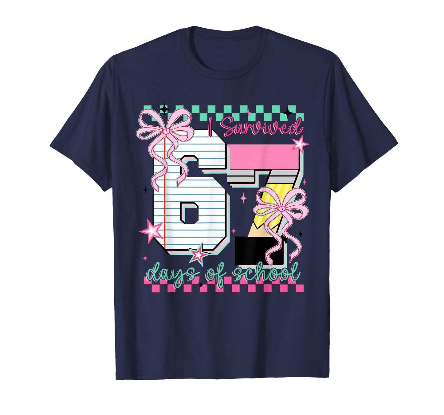 I Survived 67 Days of School Funny Six Seven 6 7 Meme Z Gen T-Shirt