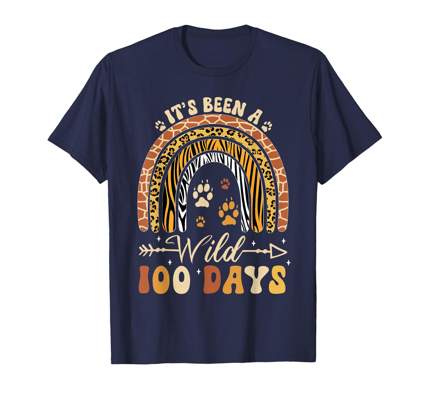 100 Days of School Wild Rainbow 100th Day of School Kids T-Shirt
