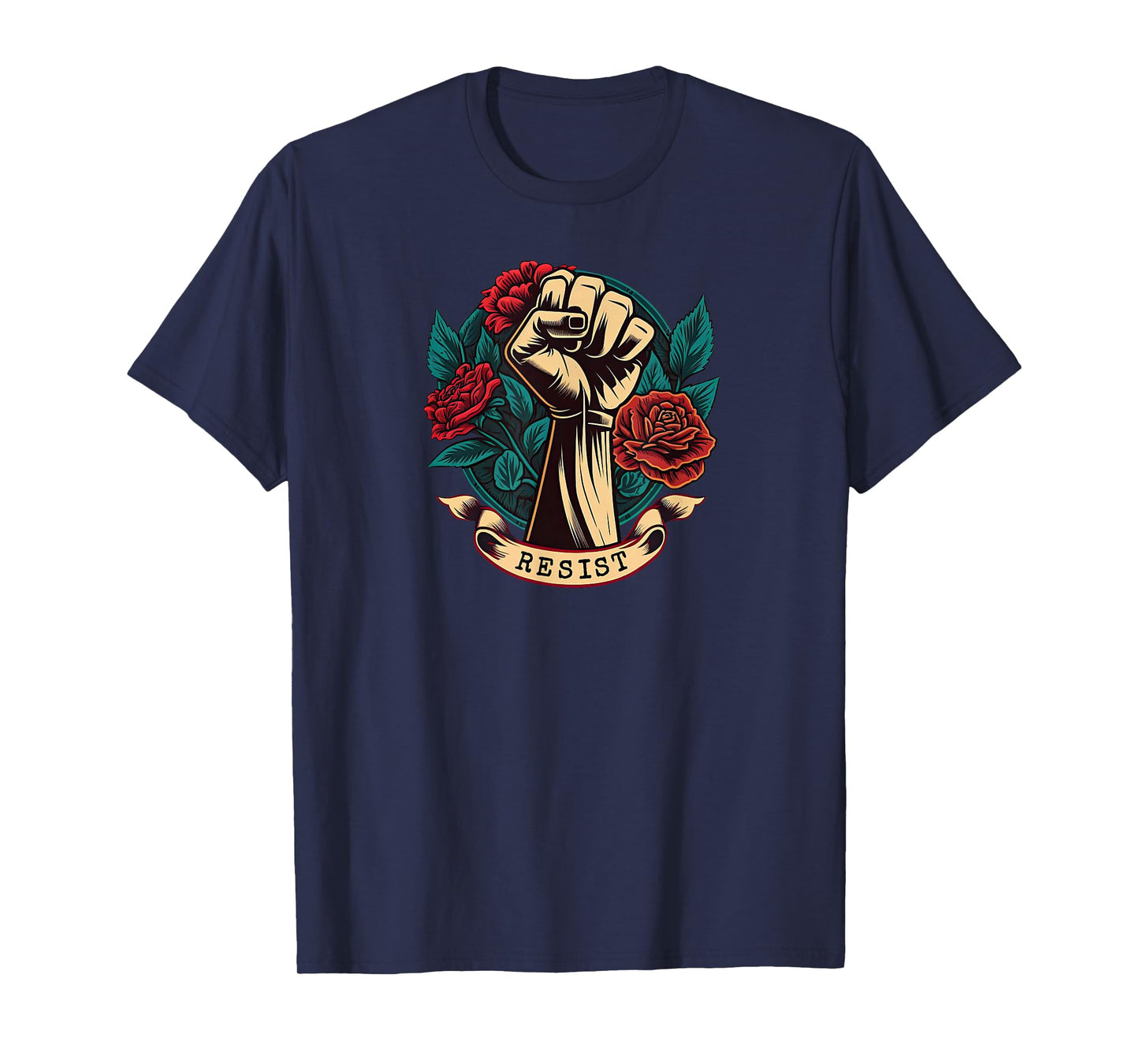Leftist Democratic Socialist Rose Symbol Liberal Art Resist T-Shirt