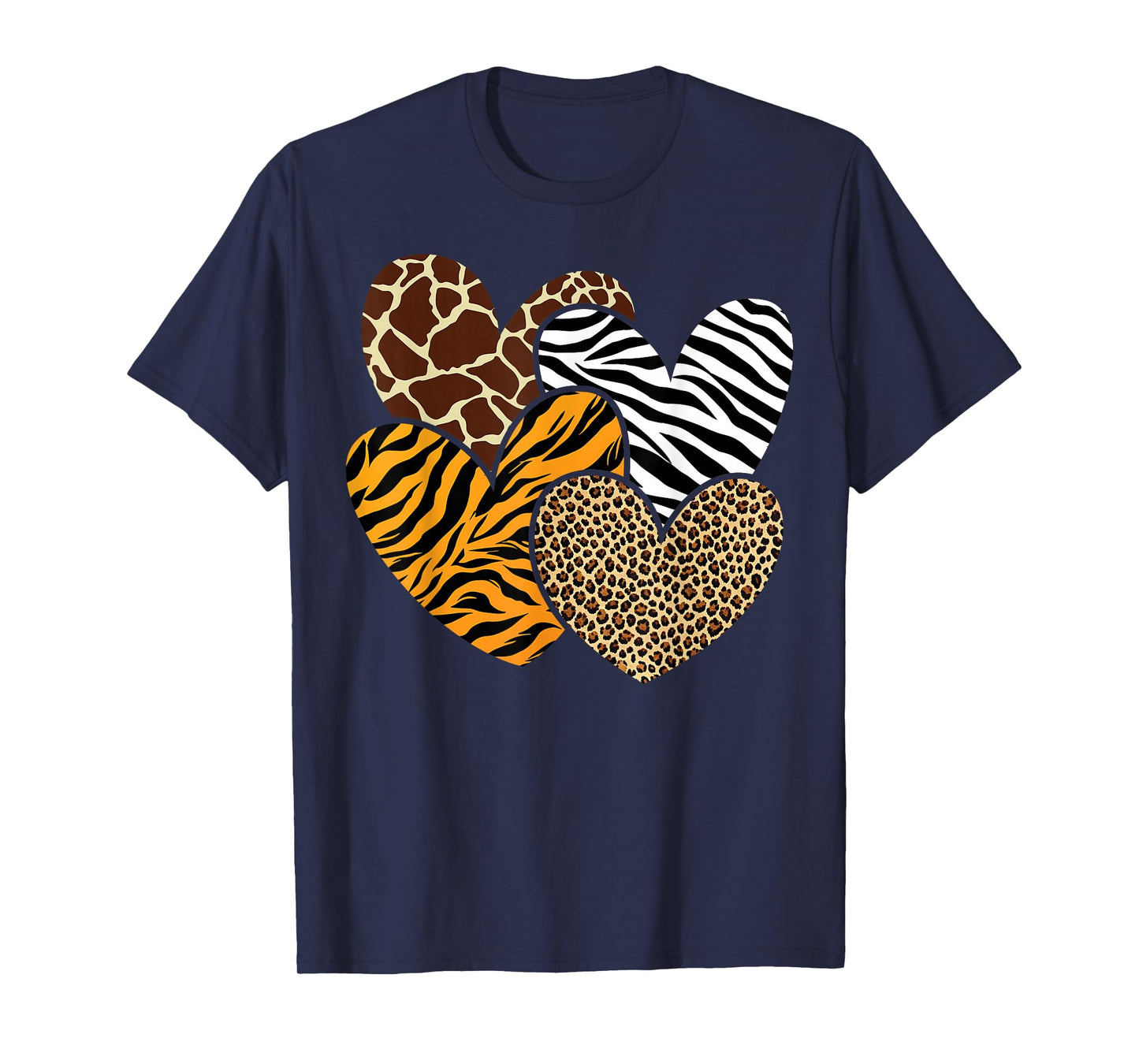 Girls Animal Print Clothes Kids Cheetah Leopard Heart T-Shirt