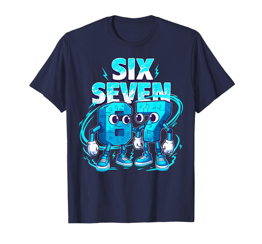 67 Six Seven 6-7 Funny Brainrot Meme Teens Gen Alpha Kids T-Shirt