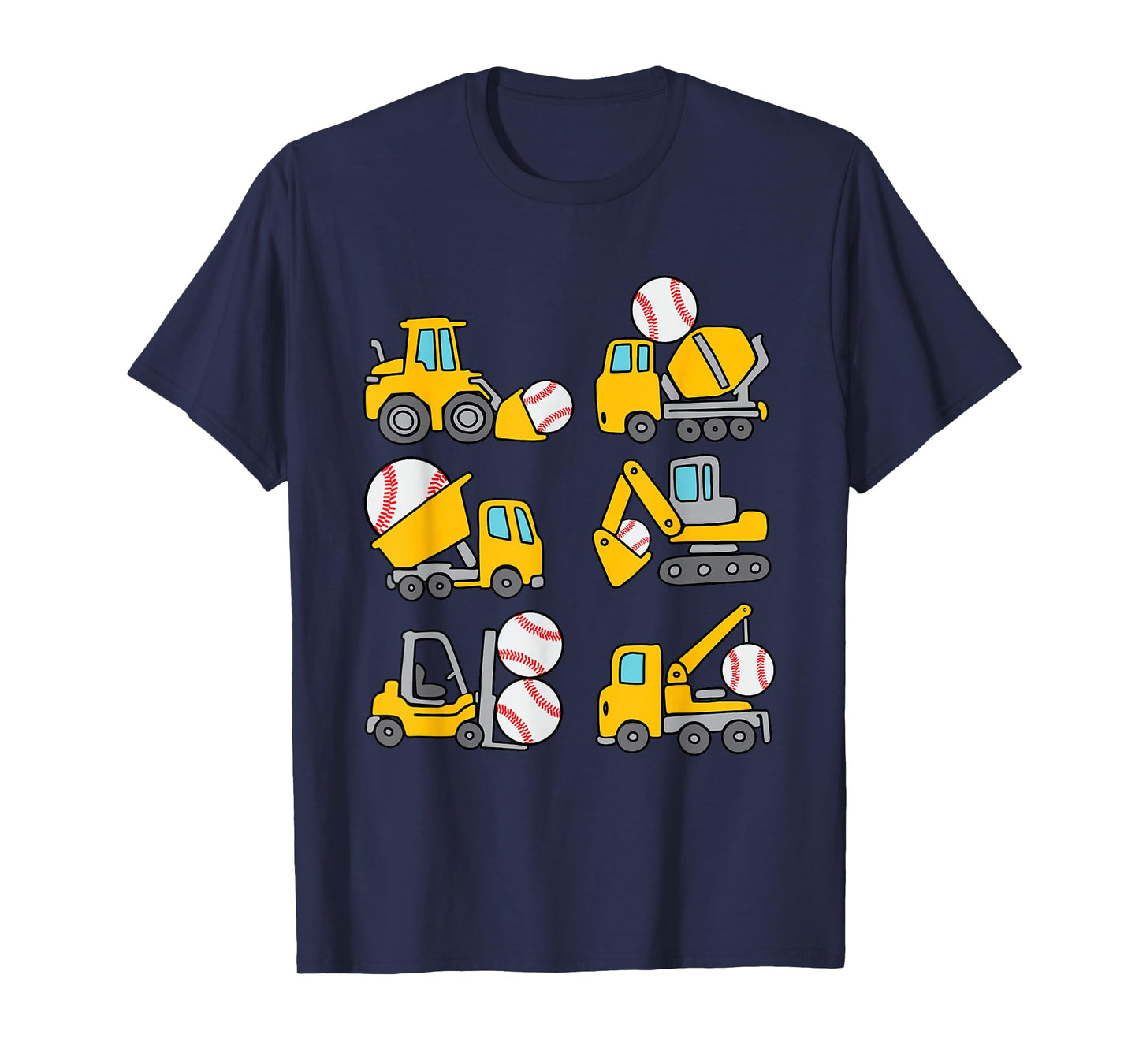 Baseball Diggers Kids Construction Trucks Toddler Boys T-Shirt